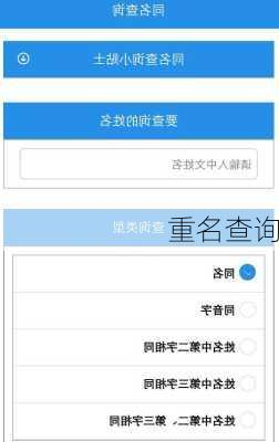 重名查询