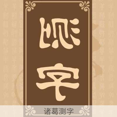 诸葛测字