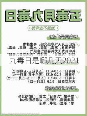 九毒日是哪几天2021