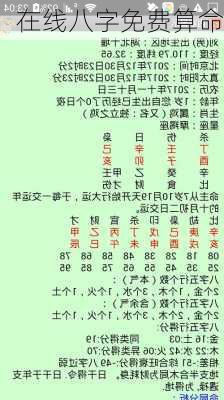 在线八字免费算命