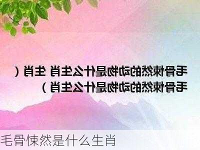 毛骨悚然是什么生肖