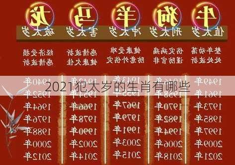 2021犯太岁的生肖有哪些