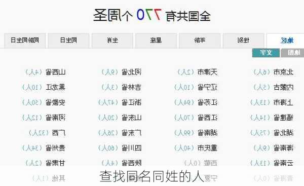 查找同名同姓的人