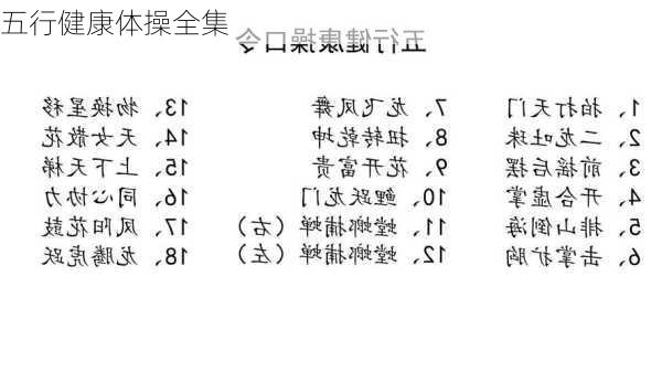 五行健康体操全集