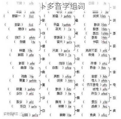 卜多音字组词