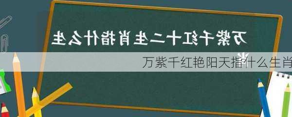 万紫千红艳阳天指什么生肖