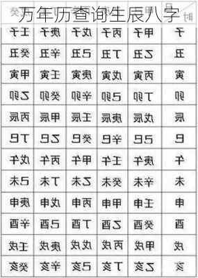 万年历查询生辰八字