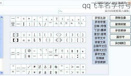 qq飞车名字符号