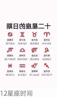 12星座时间