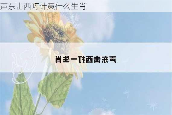 声东击西巧计策什么生肖