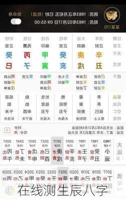 在线测生辰八字