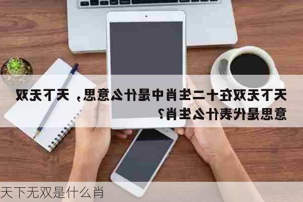 天下无双是什么肖