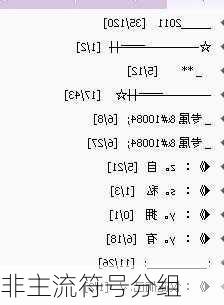 非主流符号分组