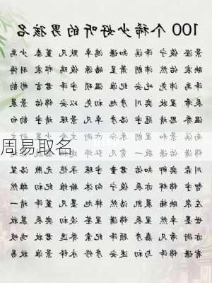 周易取名