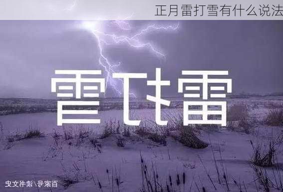 正月雷打雪有什么说法