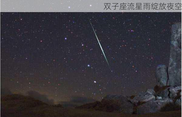 双子座流星雨绽放夜空