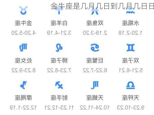 金牛座是几月几日到几月几日日