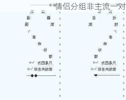 情侣分组非主流一对