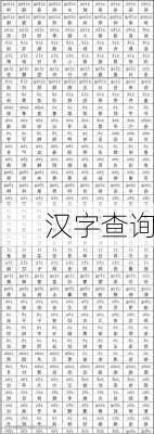 汉字查询