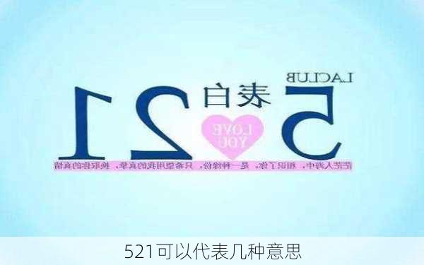 521可以代表几种意思