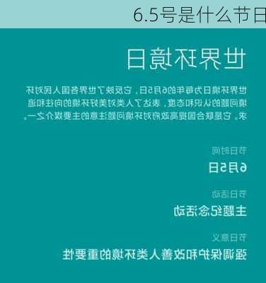 6.5号是什么节日