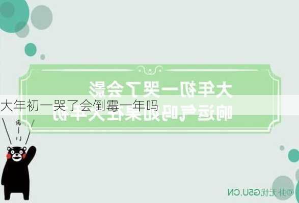 大年初一哭了会倒霉一年吗