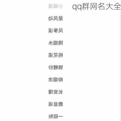 qq群网名大全