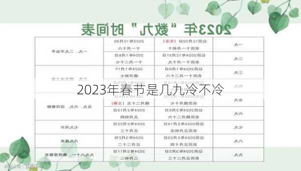 2023年春节是几九冷不冷