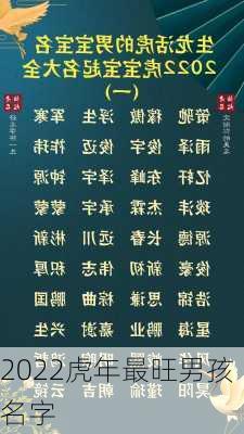 2022虎年最旺男孩名字