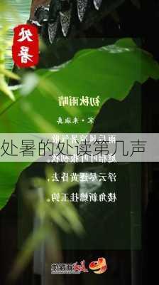 处暑的处读第几声