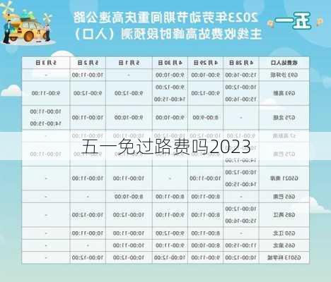 五一免过路费吗2023