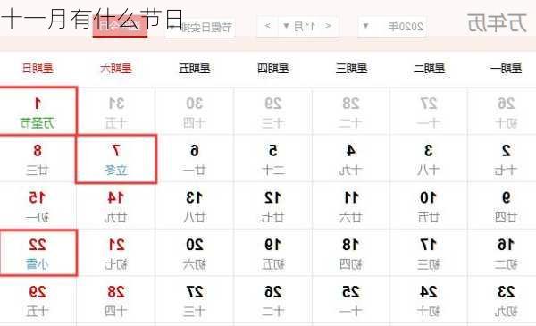 十一月有什么节日