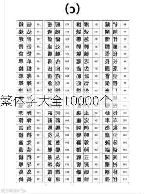 繁体字大全10000个